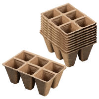 10pcs Jaulas De Semillas Biodegradables No Tóxicas De 6 Celdas Papel Para Inmaculación De Semillas Y Plántulas - details 5