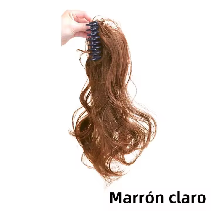 Pelucas Sintéticas Con Cabello Rizado Fuerte Para Niñas Peluca De Media Cola Princesa Lindo Clip En Cabello Alta Caudal De Cabello - 1