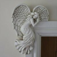 2PCS Escultura De Ángel En Resina Blanco Para Decoración De Hogar Y Regalos Arte De Puerta O Mesa Bellas Alas De Ángel - details 10