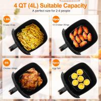 BIT Freidora de aire 4L Negro, Air Fryers Sin Aceite, con Cesta, fácil limpieza, controles simples de perilla, Temporizador, cocina saludable para familias de 1 a 4, diseño de cuerpo mate - details 5