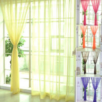 Cortinas De Vidrio Transparente Estilo Moderno Color Sólido Fácil Instalación Para Ventanas Material Poliéster Algodón - details 2