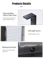Luz Solar Para Jardín LED Impermeable Para Camino Paisajístico Bollard Luz De Césped Solar Para Camino De La Casa Estilo Moderno - details 3
