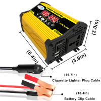 Inversor Portátil De Coche DC12V a AC110/220V 4000W Modo Onda Senoidal Modificado Con USB Transformador Para Automóvil - details 1