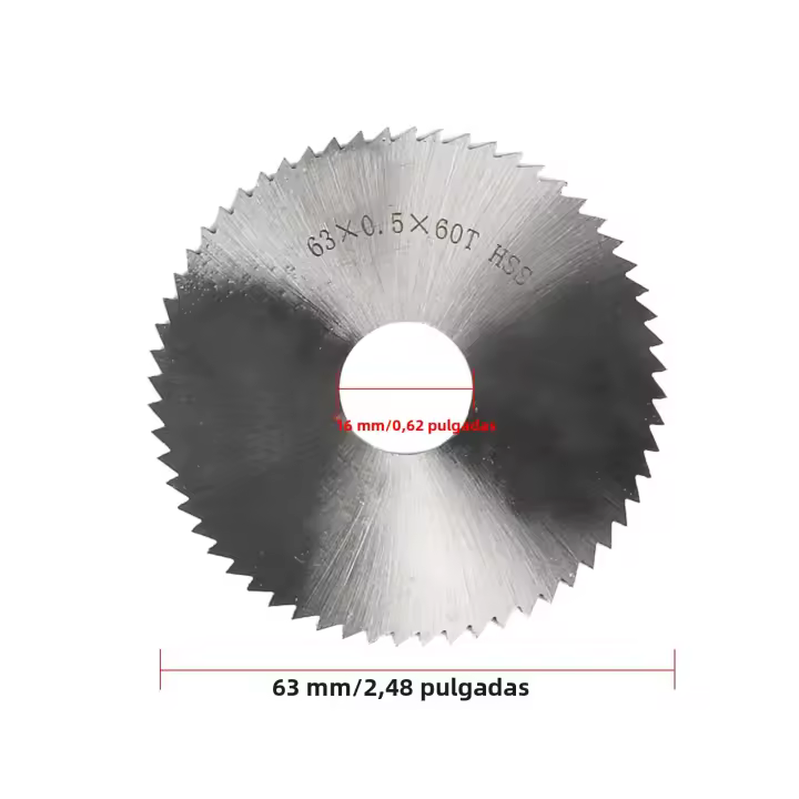 Hoja De Saws Circular De 2.5 Pulgadas Diametro 63mm HSS Resina Herramientas Eléctricas Para Aluminio Y Madera KKMOON - 1