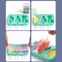 Molde De Helado De Silicona En Forma De Dinosaurio Y Fresa Saludable Para Helados Popsicle Reutilizable Para Hacer Helados En Verano Herramientas Para Cocinar Y Hornear - details 6