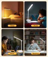 Aigostar lámpara escritorio LED, flexo de escritorio plegable, 3 modos, 5 niveles de brillo, puerto tipo C, con 100cm cable, función de memoria, flexible ajustable, control táctil, blanco - details 4