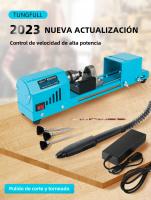 Mini Torno Eléctrico Para Madera Máquina De Pulido Y Polvo De Perlas DIY Para Buda Y Perlas Herramienta De Trabajos Manuales - details 0