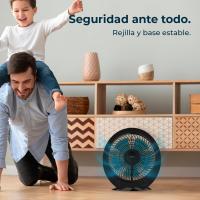 Cecotec Ventilador de Suelo Cuadrado Box Fan EnergySilence 4500 Power Box Black. 45W, Diámetro 12 Pulgadas, 5 Aspas, 3 Velocidades, Temporizador 1h, Rejilla Giratoria y Máxima Seguridad - details 1