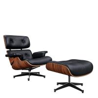 EU Stock TY321 XL Classic Recliner Light Acid Branch Armchair Black Cowhide Black Big Head Foot Deck Chair 360° Swivel Lounge Chair Furniture Genuine Leather Recliner Chair Modern Lounge Chair with Ottoman for Home Living Room Office (Black) - details 1