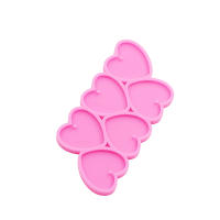 Molde De Silicona Para Joyería DIY En Forma De Corazón Brillante GJ-226 Para Llaveros Pendantes Y Collares Accesorios De Joyería - details 3