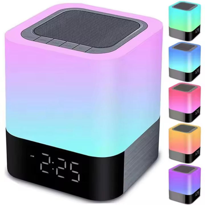 Luces Nocturna Altavoz Bluetooth Sensor táctil Lámpara de noche Regulable - 1