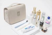 Bolsa De Maquillaje Para Viaje Resistente Al Agua Organizador De Toallitas Neceser Con Gancho Para Baño Almacenamiento De Maquillaje Para Mujeres - details 3