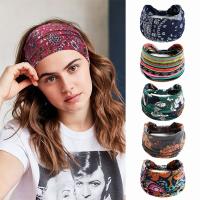 Cinta Para El Cabello Estilo Bohemio Elástica Yoga Para Mujer Accesorios De Pelo Vintage Impresión Unisex Cinta Cross Scrunchies - details 1