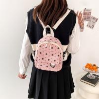 Mochila Mini De Corduroy Tamaño Small Casual Sencilla Para Estudiantes Viajes Estilo Fashion Para Mujer Bolsa De Hombro - details 0