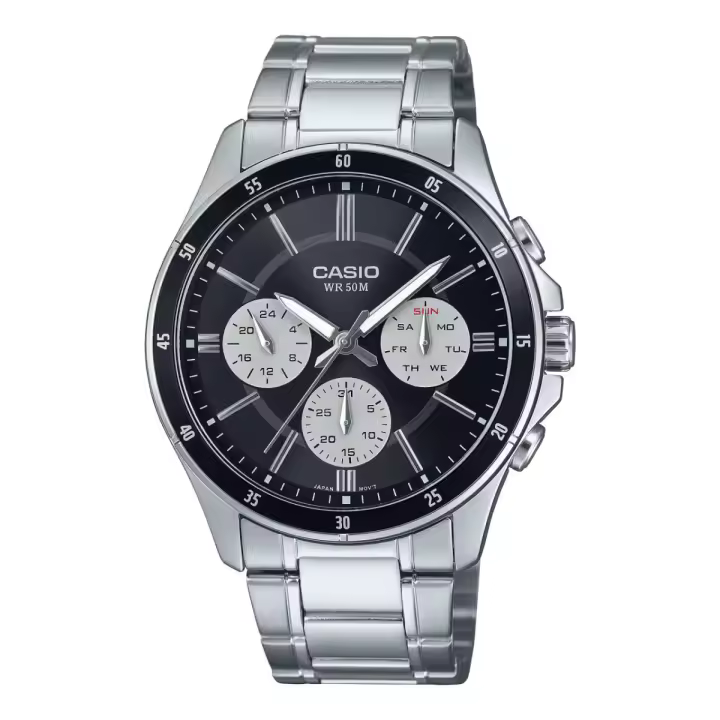 Casio Reloj Hombre Analogico Cuarzo con Correa de Acero inoxidable MTP-1374D-1A3VDF - 1