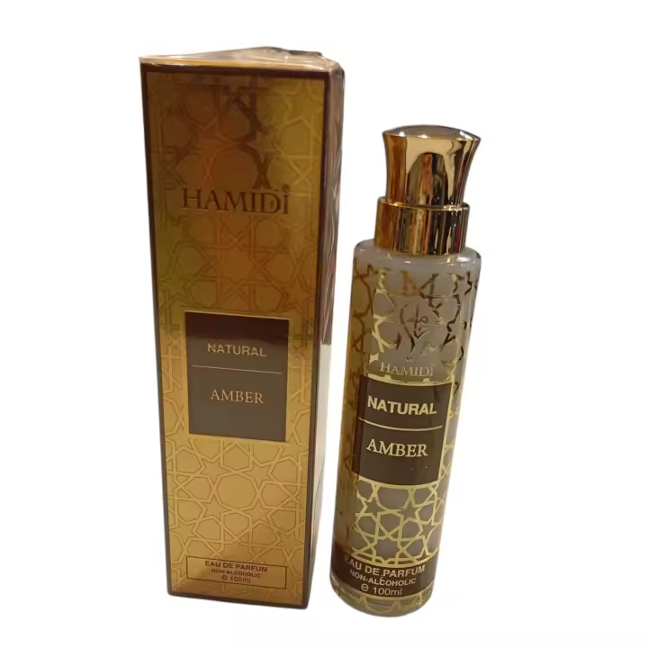 Eau de Parfum Hamidi Natural Amber 100ml - Sin alcohol aroma duradero - 1
