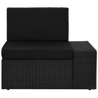 vidaXL Sofá seccional esquina y reposabrazos izq. ratán sintético Negro, Marrón, Gris Conjunto Terraza Muebles Jardín Exterior Juego de Muebles de jardín Mueble Jardín Exterior Muebles de Salon Exterior - details 1