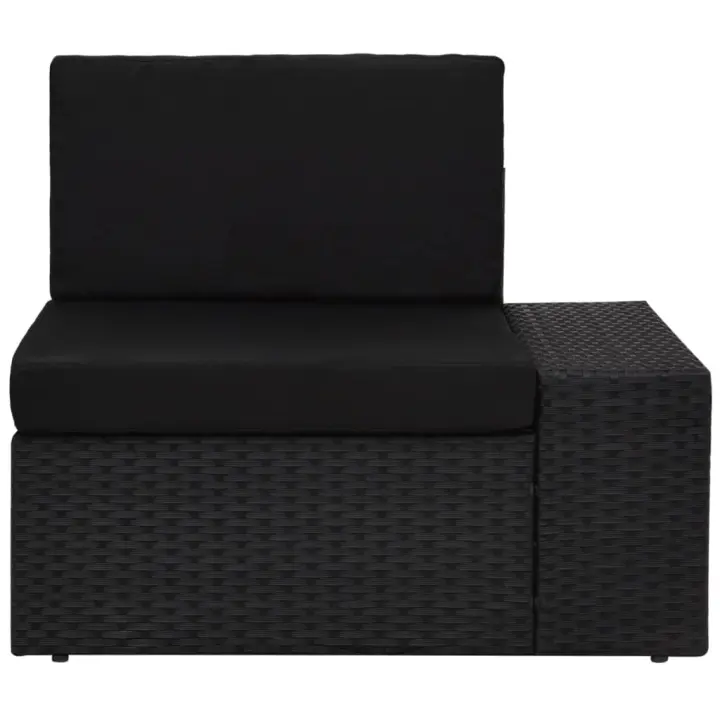 vidaXL Sofá seccional esquina y reposabrazos izq. ratán sintético Negro, Marrón, Gris Conjunto Terraza Muebles Jardín Exterior Juego de Muebles de jardín Mueble Jardín Exterior Muebles de Salon Exterior - 1