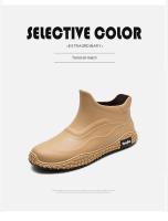 Botas De Lluvia Para Hombre 2024 Nueva Takeaway Rider Sito De Construcción Zapatos De Goma Impermeables Para Cocina Pesca - details 6