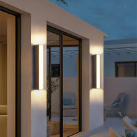 Lámpara de pared para exteriores Nueva 2025, impermeable, para patio, Puerta, balcón, lámpara de pared exterior, iluminación Aplique de Doble Techo median-Aplique de Tres Vías IP54 grosor 7cm alto 22cm 6,5 cm - details 2