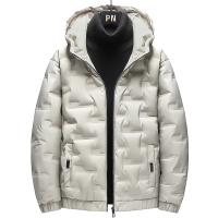 Parka Hombre Abrigo De Plumas De Pato Blanco Corto Para Estudiantes Jóvenes Otoño Invierno Con Capucha Cierre De Cremallera - details 6