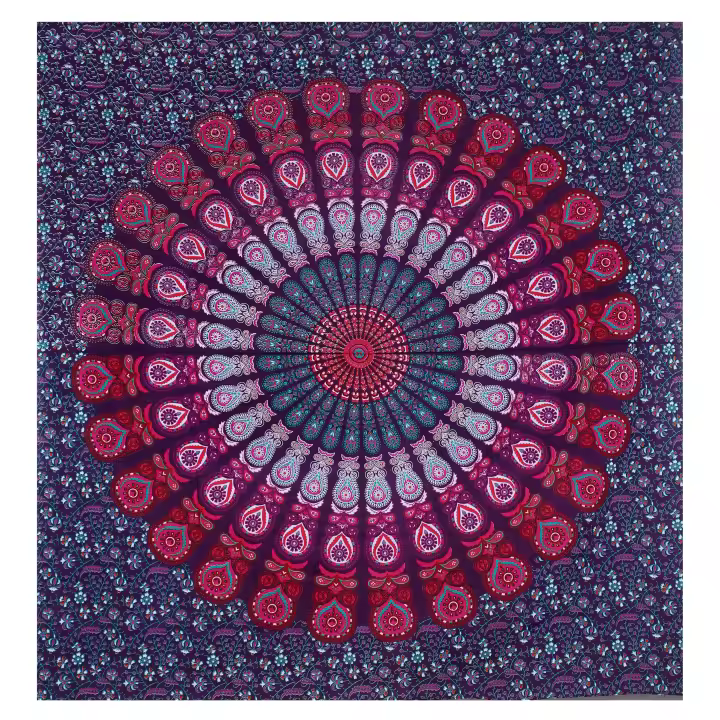 Printex  - Tapiz con Estilo de Mandala Indio - 220 x 240 cm- Pareo Manta Picnic, Yoga, Antiarena, Multiusos, Decoracion Pared, Toalla de Playa - 1