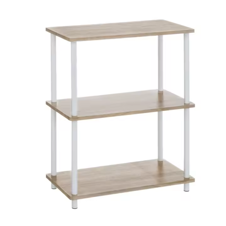 Lola Home Estantería con 3 baldas de metal marrón de 80x60x30 cm - 1