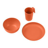 Juego De Utensilios Para Camping Portátil Con Tazón Plato Vaso Cuchara Tenedor Navaja De Acero Inoxidable Kit De Mesa Al Aire Libre Y Picnic - details 9