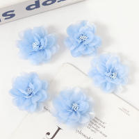 2/5Pcs Flores Artificiales De Chiffon De 6CM Para Decoración De Casas Bodas Invitaciones Y Vestidos Accesorios De Flores Artificiales - details 11