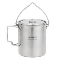 LIXADA Taza De Acero Inoxidable Portátil De 750ml Con Tapa Y Manija Plegable Para Camping Cocina Picnic Deportes Al Aire Libre - details 47