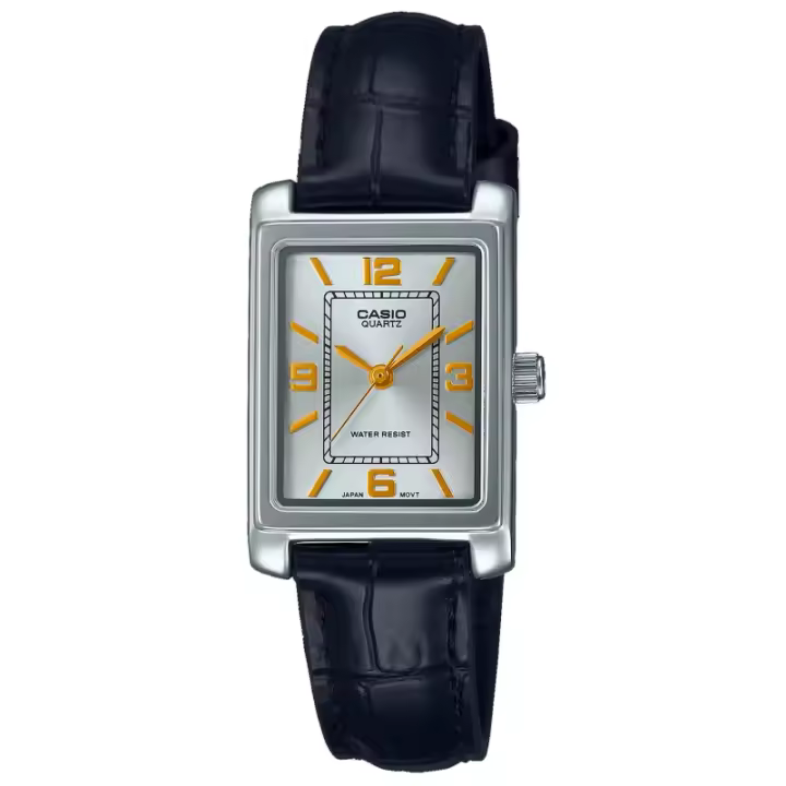 Casio  Ltp-1234pl-7a2ef Reloj De Pulsera Analógico Para Mujer Color Plateado - 1