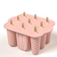 Molde De Helado De Silicona De Grado Alimenticio Con Palitos De Madera 9 Cavidades Para Hacer Popsicles Herramienta De Cocina Para El Verano - details 10