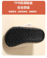 Pantuflas De Algodón Para Niños Y Niñas Invierno Calor Sólido Pantuflas De Interior Antideslizantes Suaves Para Casa - details 7