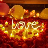 1pc Luz De Noche LED En Forma De AMOR Mini Signo Neón Piloto Para Decoración De Pared Hogar Dormitorio Y Fiesta De Niños - details 4
