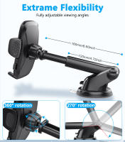 Soporte Movil Coche [Potente Ventosa], Doble Soporte Metálico para Parabrisas/Salpicadero/Ventilación de Aire, Soporte Teléfono Coche Universal para Smartphone - details 3