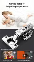 2 Pcs Hinges De Acero Inoxidable Hidráulico Amortiguador Para Puertas De Armarios Cocina Muebles Silencioso Y Suave Cierre - details 1