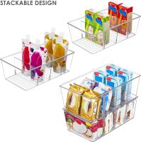Paquete de 2 cajas organizadoras de almacenamiento de alimentos, transparentes para desthink, Cocina, refrigerador, Organización y almacenamiento de armarios. - details 1