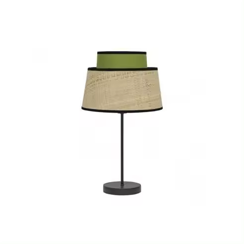 FABRILAMP Lámpara de Mesa Sobremesa Jia 1xe14 Natural/verde 40x20x20 Cm - Estilo Moderno - 1