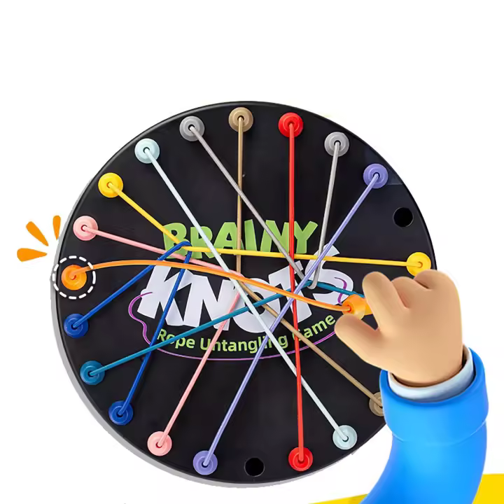 Juego De Mesa Estratégico Para Niños Con Sensorialidad Social Juego De Lógica Desafío De Línea Enredada Divertido Para Edad 7-12+ - 1