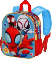 Mochila 3D Pequeña Three Spidey Marvel Color Azul y Rojo. Tamaño 31x26x11cm. KARACTERMANIA - details 0