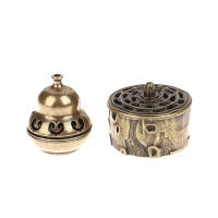 Encendedor De Incienso En Forma De Loto Buddha Buddhism Metal Mini Decoración Para El Hogar Sandalwood Censer Artesanía Metálica - details 9