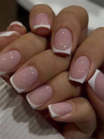 24pcs Uñas Postizas Largas Almendra Blancas Estilo Francés Detalladas Tiras Adhesivas De Uñas Postizas ABS Para Fiesta - details 32