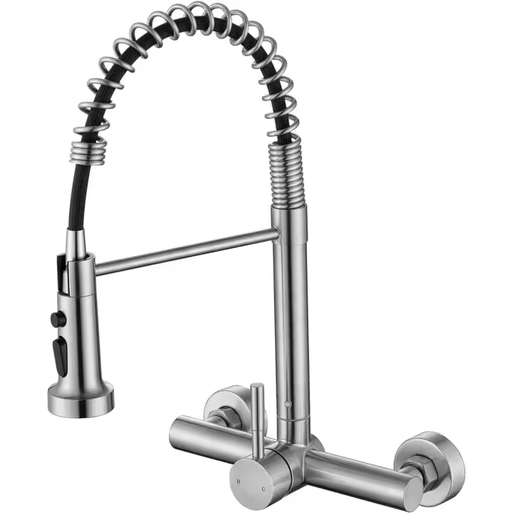 Grifo de cocina de Maple inoxidable 304, Grifo de Agua fría y Caliente con rotación de 360 Grados, color Plisado - 1