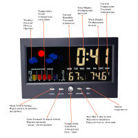 Estación Meteorológica Digital Multifuncional Con Termómetro Higrómetro Temperatura Humedad Reloj Alarma Calendario Predicción Del Clima Colorido Para Interior - details 4