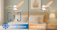 LED ATOMANT Ventilador de Techo con Luz LED de 20W y Aspas de Madera, Diámetro Ø107cm, Luz CCT Regulable 2100LM, Motor DC Silencioso y de Bajo Consumo, 6 Velocidades, Modo Verano/Invierno, Control desde el Móvil por APP y también con Mando a Distancia - details 3