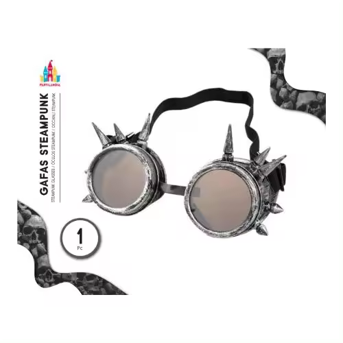 GAFAS STEAMPUNK PLATA - 1