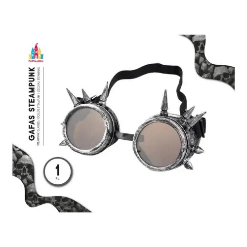 GAFAS STEAMPUNK PLATA - 1