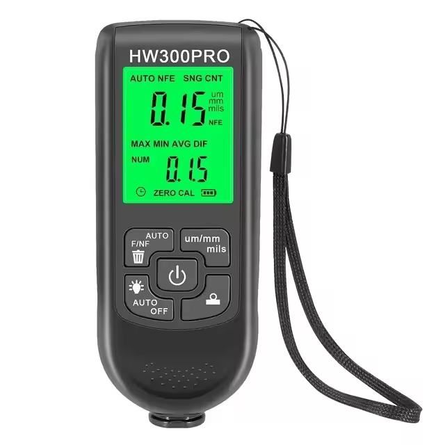 HW-300PRO Medidor Automático De Espesor De Pintura De Coche 0-2000UM Herramienta Manual Para Pintura Automotriz Tester De Espesor De Capa De Envoltura Fe & NFe - 1