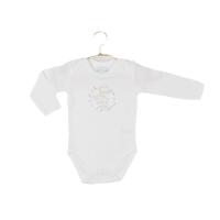 Set 2 Bodies Bebé Manga Larga Petit Alo | 100% Algodón | Blanco con Original Estampado de Ciervos - details 1