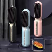 Peine de alisado inalámbrico para el cabello Fácil de llevar Peine de pelo eléctrico Desenredante Regalo de cumpleaños - details 2